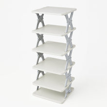 Smart 6-Layer Shoe Rack – Foldable, Collapsible & Heavy-Duty Plastic Stand for Home Entryway Storage Organizer (Mix Color)
