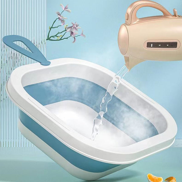 Space-Saving Foldable Baby Wash Basin, Lightweight & Easy to Clean for Home (28×28 Cm)